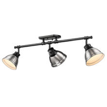  3602-3SF BLK-PW - Duncan 3-Light Semi-Flush - Track Light in Matte Black with Pewter